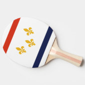 Flag of New Orleans, Louisiana Ping-Pong Paddle Tischtennis Schläger (Seitenansicht)