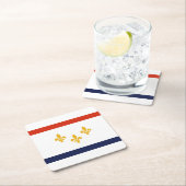 Flag of New Orleans, Louisiana Square Paper Coaste Rechteckiger Pappuntersetzer (Vor Ort)