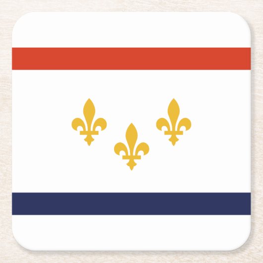Flag of New Orleans, Louisiana Square Paper Coaste Rechteckiger Pappuntersetzer (Vorderseite)
