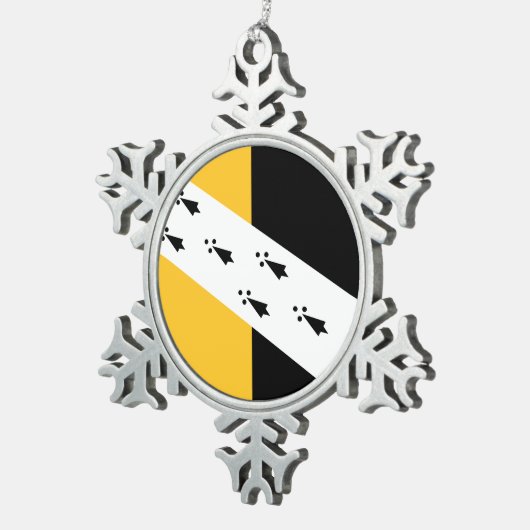 Flag of Norfolk Schneeflocken Zinn-Ornament (Rechts)