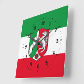 Flag of North-Rhine Westphalia Square Wall Clock Quadratische Wanduhr (Winkel)