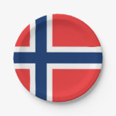 Flag of Norway Party Plate Pappteller (Vorderseite)