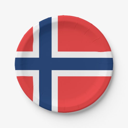 Flag of Norway Party Plate Pappteller (Vorderseite)