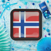Flag_of_Norwegen Pappteller (Party)