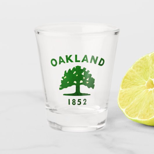 Flag of Oakland, California Schnapsglas (Vorderseite)