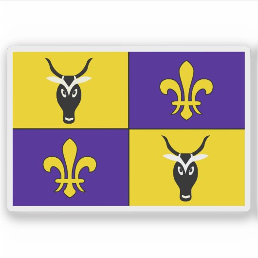 Flag of of Antananarivo, Republic of Madagascar Aufkleber (Vorderseite)