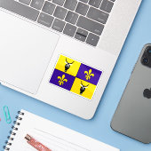 Flag of of Antananarivo, Republic of Madagascar Aufkleber (Laptop mit iPhone)