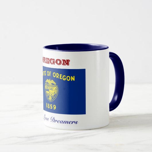 Flag of Oregon Tasse (VorderseiteRechts)