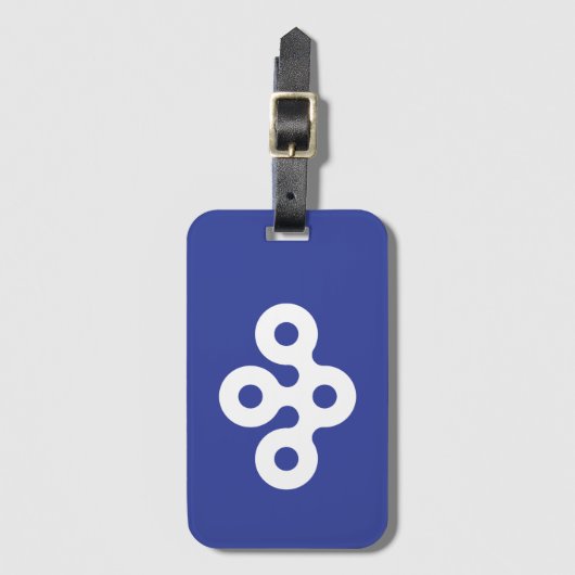 Flag of Osaka Prefecture, Japan Gepäckanhänger (Vorderseite Vertikal)