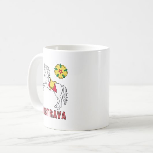 Flag of Ostrava, Czech Republic Kaffeetasse (Vorderseite Links)