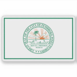 Flag of Pembroke Pines, Florida, USA Aufkleber