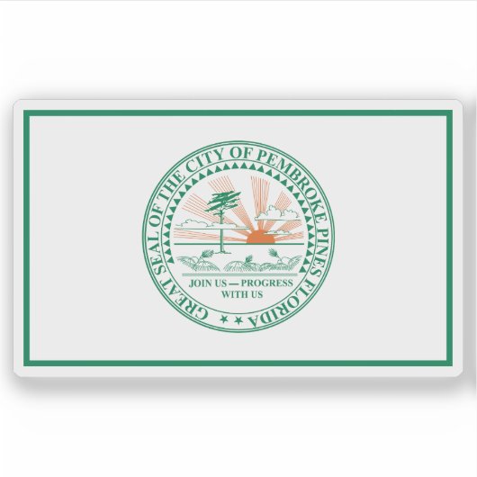 Flag of Pembroke Pines, Florida, USA Aufkleber (Vorderseite)