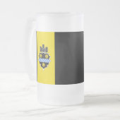 Flag of Pittsburgh, Pennsylvania Frosted Glass Bee Mattglas Bierglas (Vorderseite Links)
