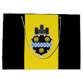 Flag of Pittsburgh, Pennsylvania Large Gift Bag Große Geschenktüte (Rückseite)