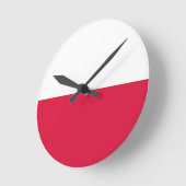 Flag of Poland Runde Wanduhr (Winkel)