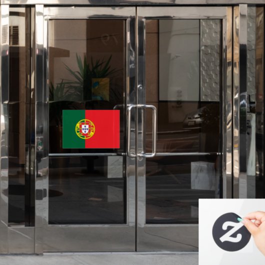 Flag of Portugal custom-cut Fensteraufkleber (Büro Tür)