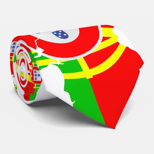 Flag of Portugal Tie Krawatte (Gerollt)