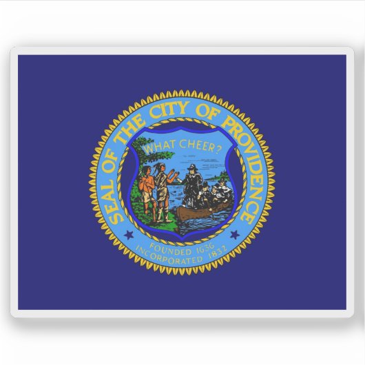 Flag of Providence, Rhode Island, USA Aufkleber (Vorderseite)