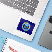 Flag of Providence, Rhode Island, USA Aufkleber (Laptop mit iPhone)