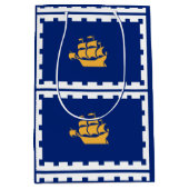 Flag of Quebec City Medium Gift Bag Mittlere Geschenktüte (Vorderseite)