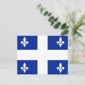 Flag of Quebec Postkarte (Stehend Vorderseite)