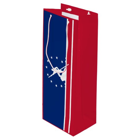 Flag of Richmond, Virginia Wine Gift Bag Geschenktüte Für Weinflaschen (Vorderseite Schrägansicht)
