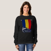 Flag Of Romania Fishing In Romania Sweatshirt (Vorne ganz)