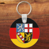 Flag of Saarland Keychain Schlüsselanhänger (Rückseite)
