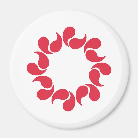 Flag of Saitama Prefecture, Japan Magnet (Vorne)