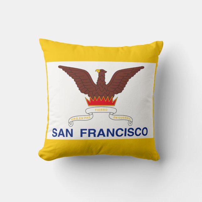 Flag of San Francisco, California Throw Pillow Kissen (Vorderseite)