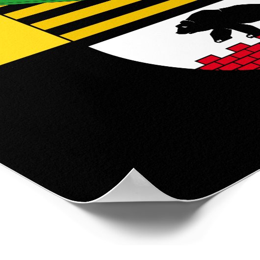 Flag of Saxony-Anhalt Poster (Ecke)