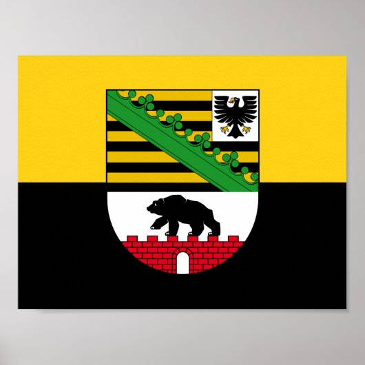 Flag of Saxony-Anhalt Poster (Vorne)