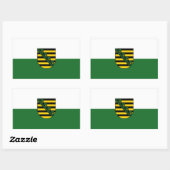 Flag of Saxony Rectangular Sticker (Blatt)