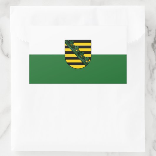 Flag of Saxony Rectangular Sticker (Tasche)