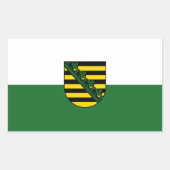 Flag of Saxony Rectangular Sticker (Vorderseite)
