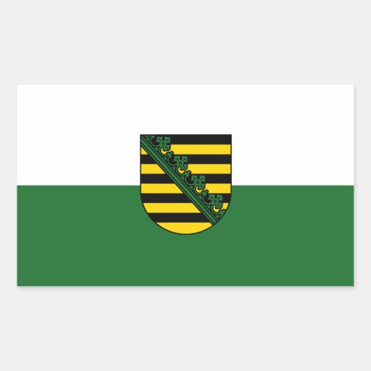 Flag of Saxony Rectangular Sticker (Vorderseite)