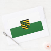 Flag of Saxony Rectangular Sticker (Umschlag)