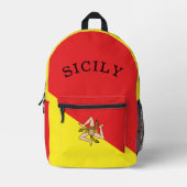 Flag of Sicily Sicilian Bedruckter Rucksack (Vorderseite)