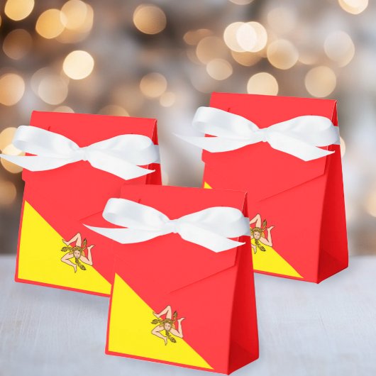 Flag of Sicily Sicilian Party and Events Favor Box Geschenkschachtel