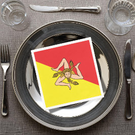 Flag of Sicily Sicilian Party & Dinner Serviette