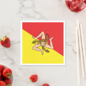 Flag of Sicily Sicilian Party & Dinner Serviette (Beispiel)