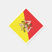 Flag of Sicily Sicilian Party & Dinner Serviette (Ecke)