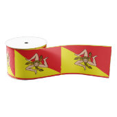 Flag of Sicily Trinacria Yellow & Red Ripsband (Spule)