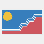 Flag of Sioux Falls, South Dakota Rechteckiger Aufkleber (Vorderseite)