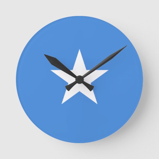Flag of Somalia Wall Clock Runde Wanduhr (Vorderseite)