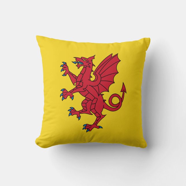Flag of Somerset Throw Pillow Kissen (Vorderseite)