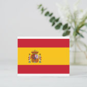 Flag of Spain - Bandera de España - Spanish Flag Postkarte (Stehend Vorderseite)