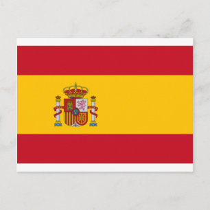 Flag of Spain - Bandera de España - Spanish Flag Postkarte