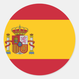 Flag of Spain - Bandera de España - Spanish Flag Runder Aufkleber