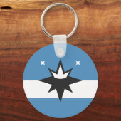 Flag of Springfield, Missouri Schlüsselanhänger (Rückseite)